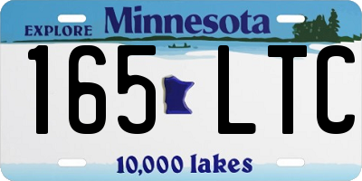 MN license plate 165LTC