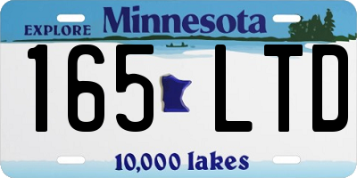 MN license plate 165LTD