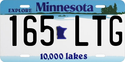 MN license plate 165LTG
