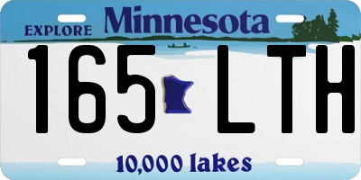 MN license plate 165LTH
