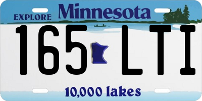 MN license plate 165LTI