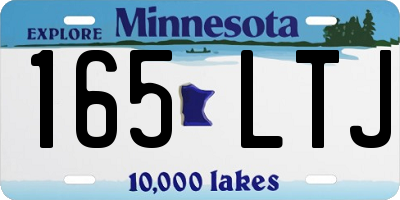 MN license plate 165LTJ