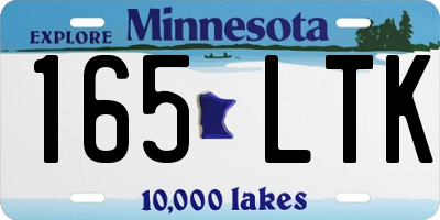 MN license plate 165LTK