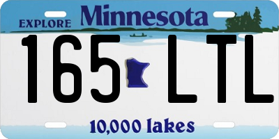 MN license plate 165LTL