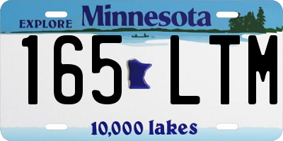 MN license plate 165LTM