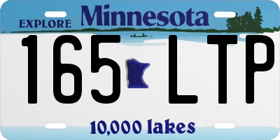 MN license plate 165LTP