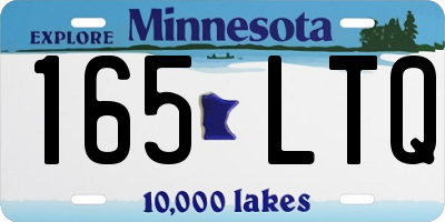 MN license plate 165LTQ