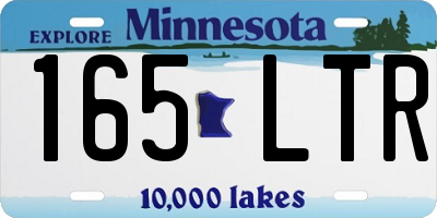 MN license plate 165LTR