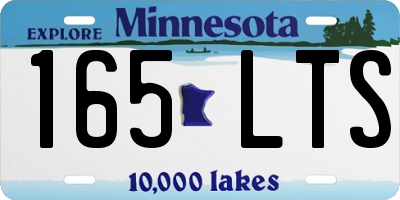MN license plate 165LTS