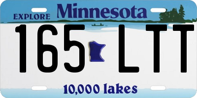 MN license plate 165LTT