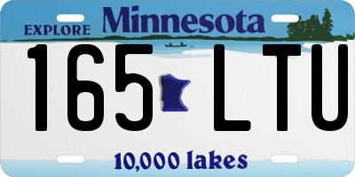 MN license plate 165LTU