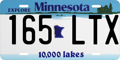 MN license plate 165LTX