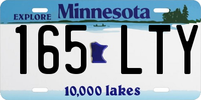 MN license plate 165LTY