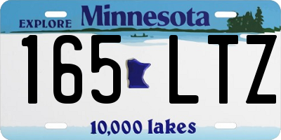 MN license plate 165LTZ
