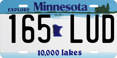MN license plate 165LUD
