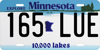 MN license plate 165LUE