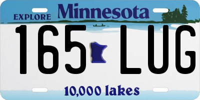 MN license plate 165LUG