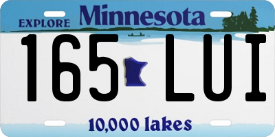 MN license plate 165LUI