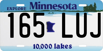 MN license plate 165LUJ