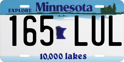 MN license plate 165LUL