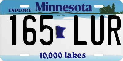 MN license plate 165LUR