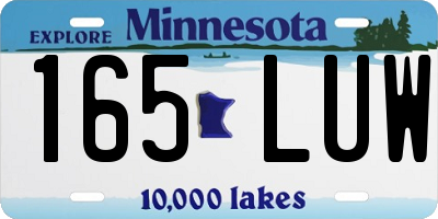 MN license plate 165LUW