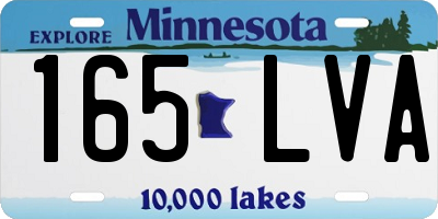 MN license plate 165LVA