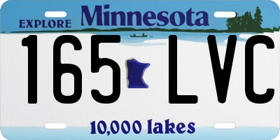 MN license plate 165LVC