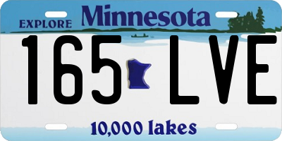 MN license plate 165LVE
