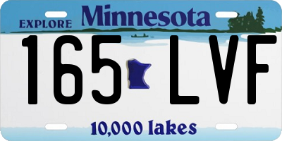 MN license plate 165LVF