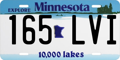 MN license plate 165LVI