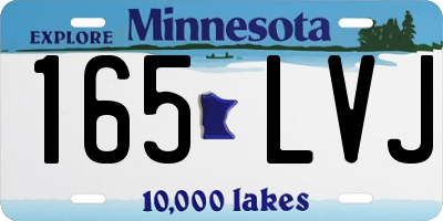 MN license plate 165LVJ