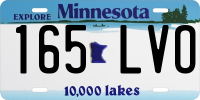 MN license plate 165LVO