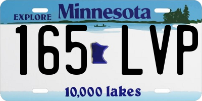 MN license plate 165LVP