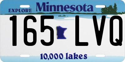 MN license plate 165LVQ