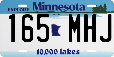 MN license plate 165MHJ