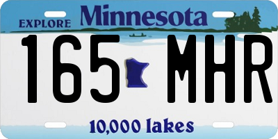 MN license plate 165MHR