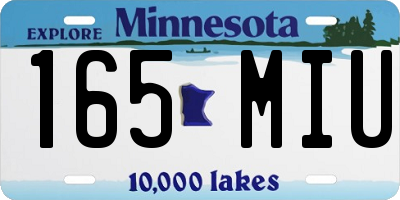 MN license plate 165MIU