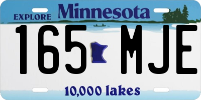 MN license plate 165MJE