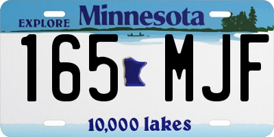 MN license plate 165MJF