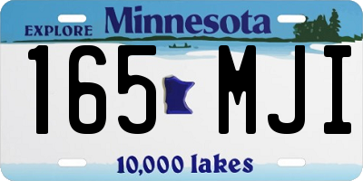 MN license plate 165MJI