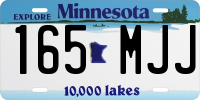 MN license plate 165MJJ