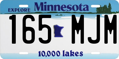 MN license plate 165MJM