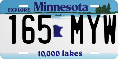 MN license plate 165MYW