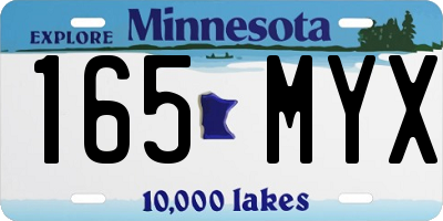MN license plate 165MYX
