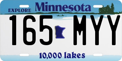 MN license plate 165MYY