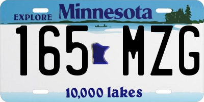 MN license plate 165MZG