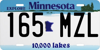 MN license plate 165MZL