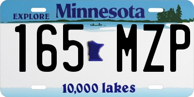 MN license plate 165MZP