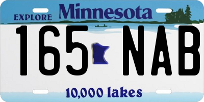 MN license plate 165NAB